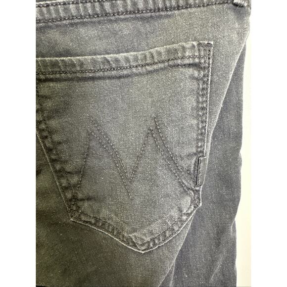 MOTHER Denim The Runaway Flare Jeans 27 Skinny Dipping Black Wash - Picture 3 of 9